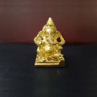 Ganesh God Brass Idol (3 Inches) Finest Quality
